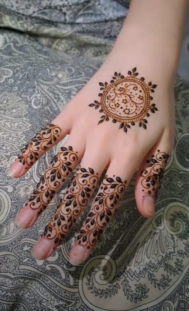 Round Ticky Mehndi Design