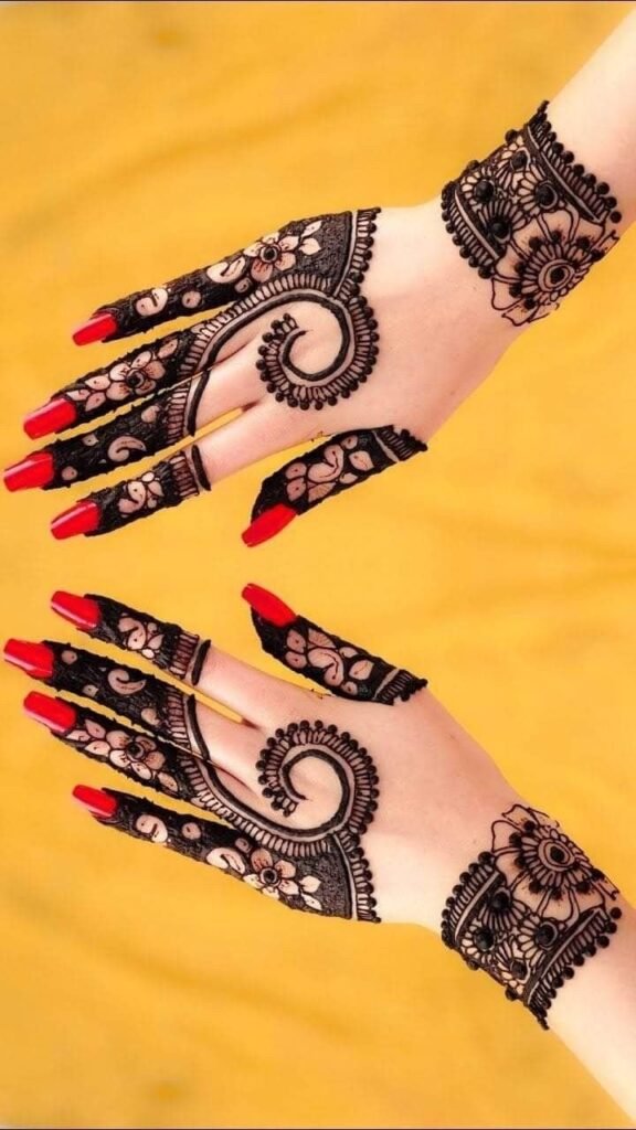 back side indian mehndi design