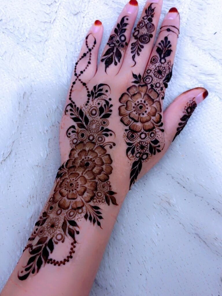 indian mehndi design back