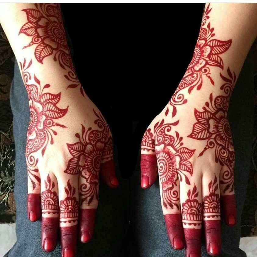 indian mehndi design simple and beautiful back hand