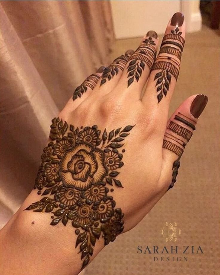 Easy Patch Mehndi Design for Hands