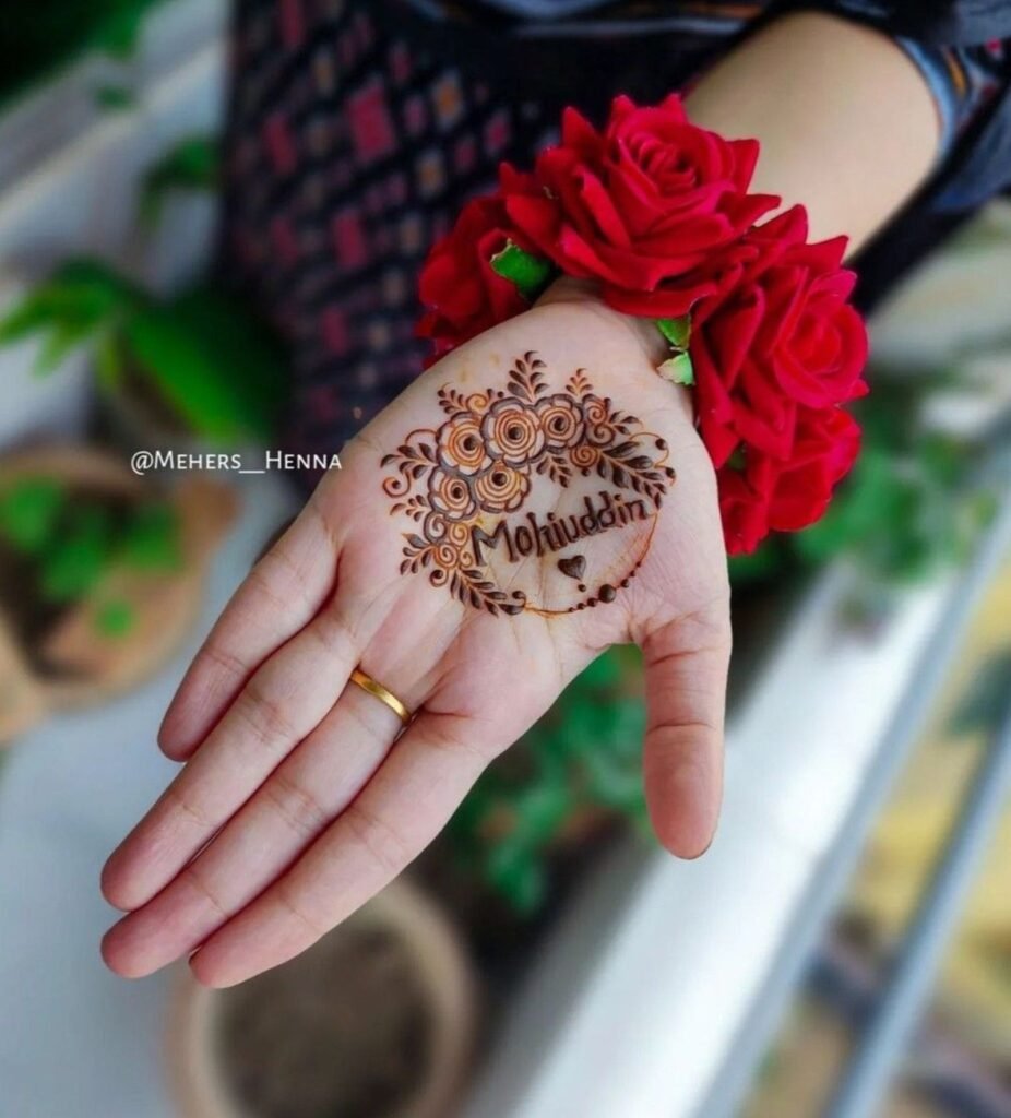 Minimalist Name Mehndi