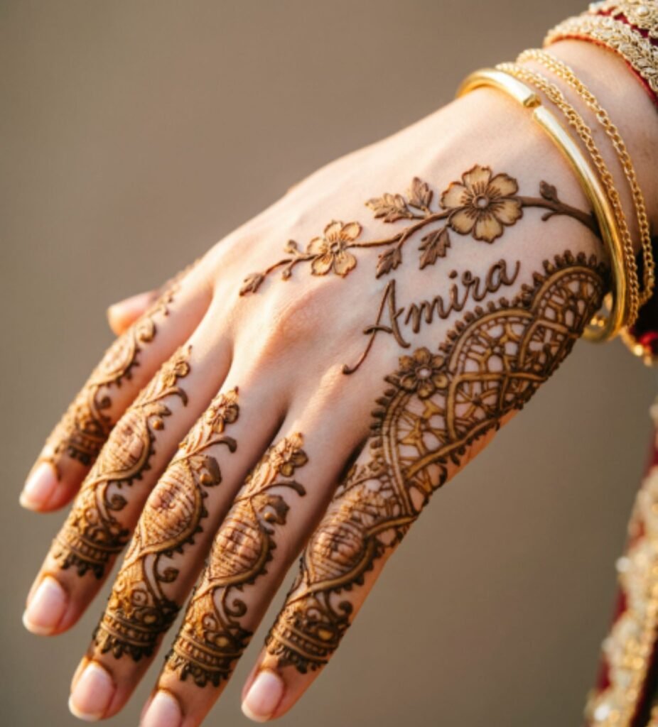 How to Write Name in Mehndi Design Elegantly