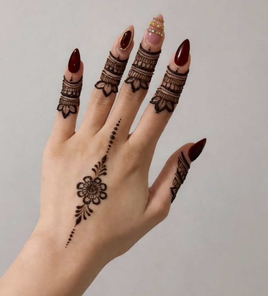 Minimal Henna Design