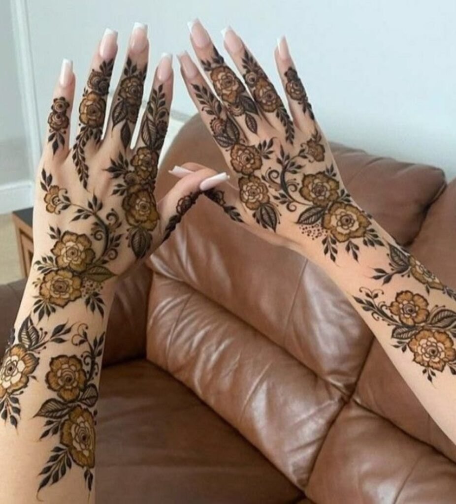 Elegant Full Hand Bridal Mehndi Designs