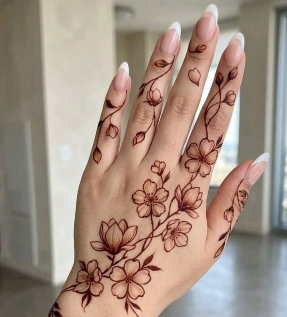 Elegant Bunch and Vine Mehndi