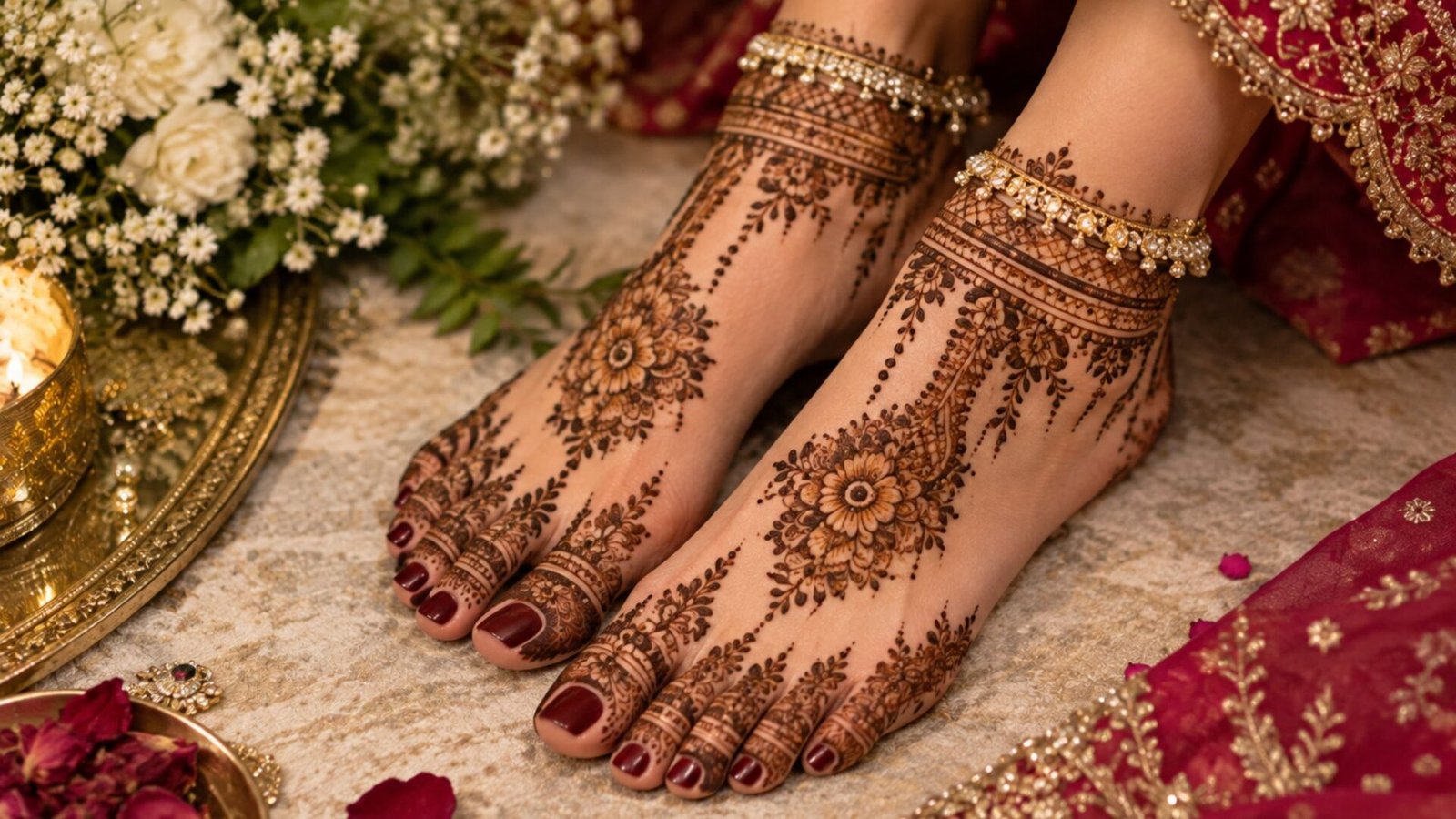 Bridal Foot Mehndi Design