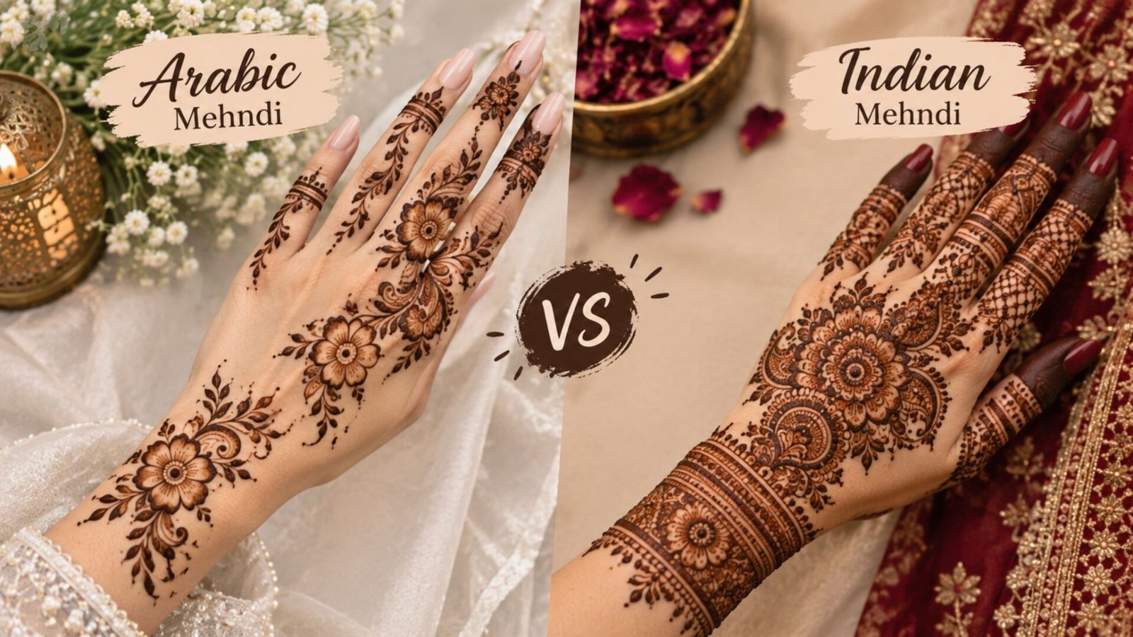 Arabic vs Indian Mehndi Designs