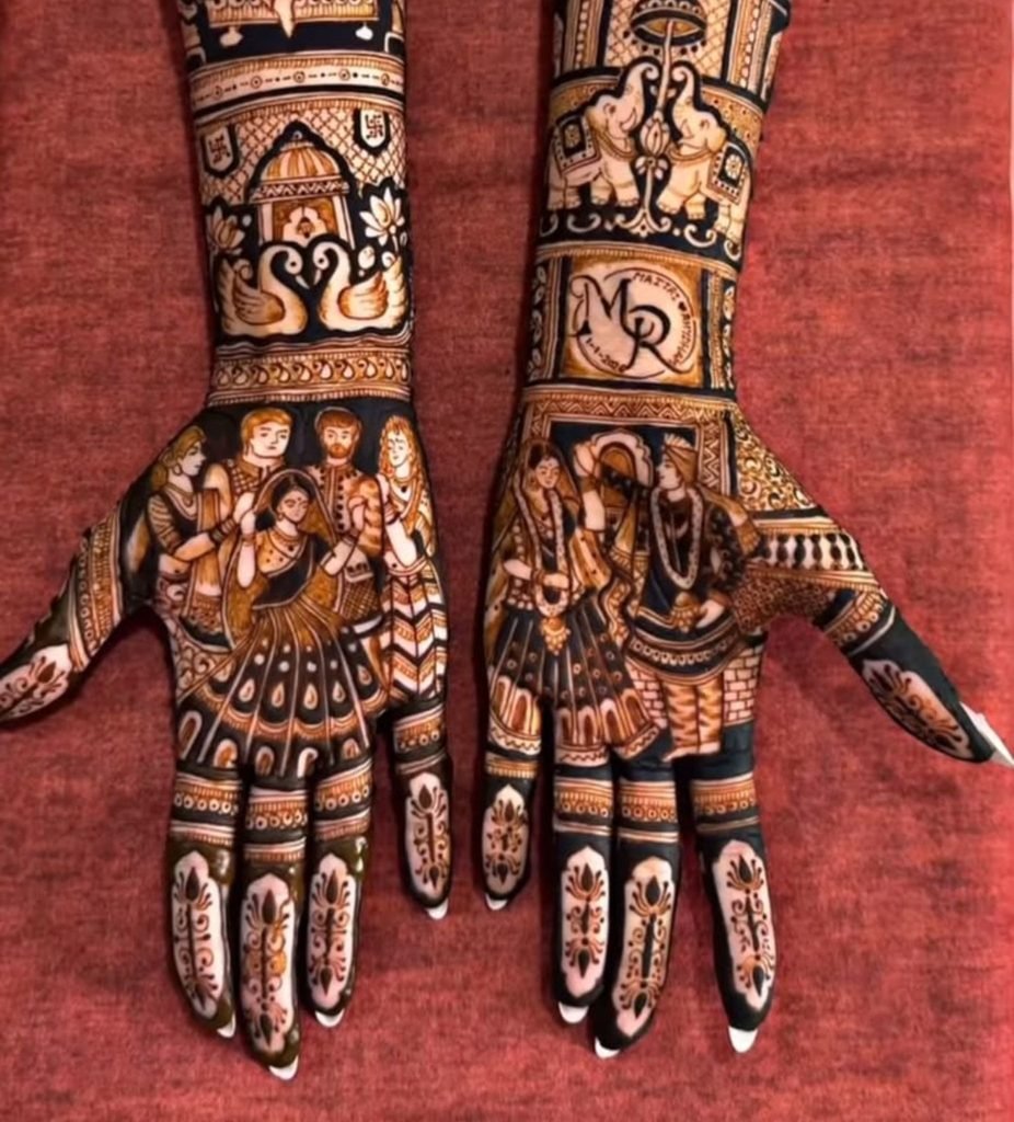 Couple Portrait Henna Design