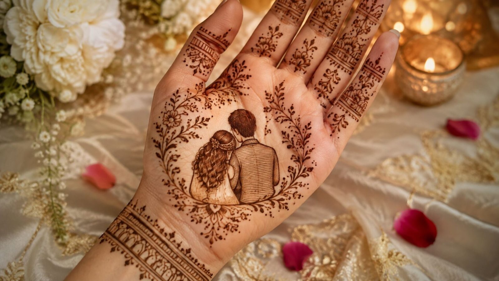 Couple Portrait Henna Design