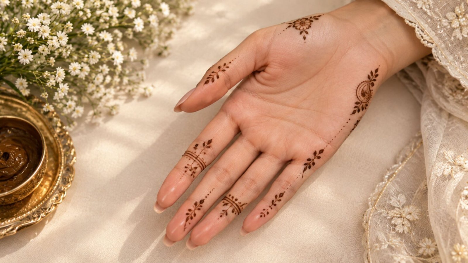 palm corner mehndi designs
